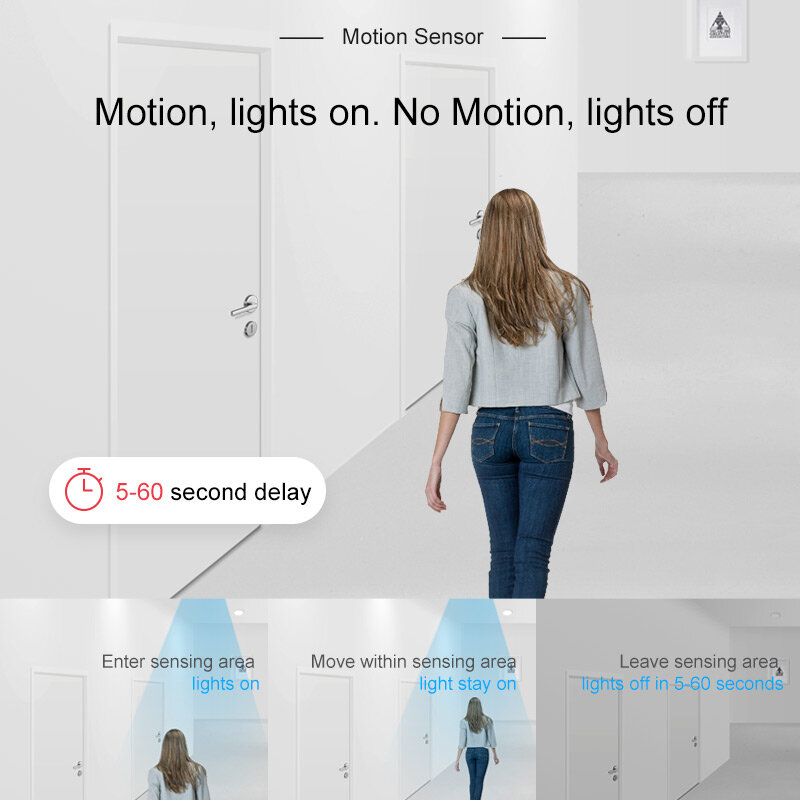EWeLink WiFi Smart Motion Sensor Licht Schalter EU 220V 1 2 3 Gang Smart Home Touch Licht Schalter Funktioniert alexa Google Hause