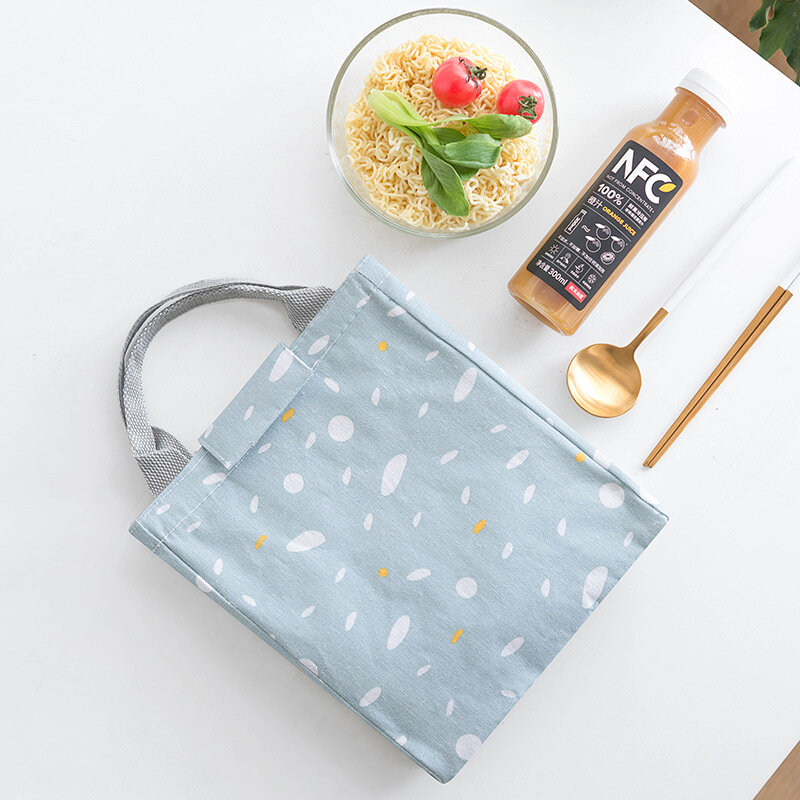 Cute Food Cooler Bag Waterproof Thermal Oxford Lunch Bag Insulated Handbag For Women Men Kids Portable Large Food Picnic Totes