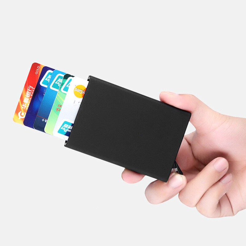 Porta carte di credito classico da uomo in metallo da donna simboli di massoneria di alta qualità stampa porta carte di identità da viaggio portafoglio Rfid