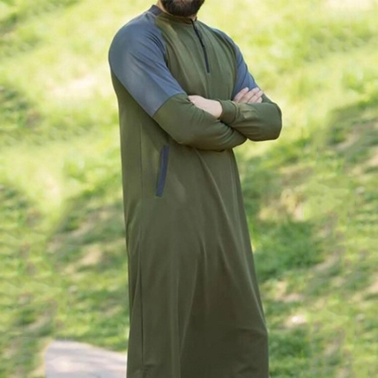 Bata musulmana de Ramadán para hombre, ropa de Oriente Medio, Europa y Estados Unidos, punto largo 2021 para hombre