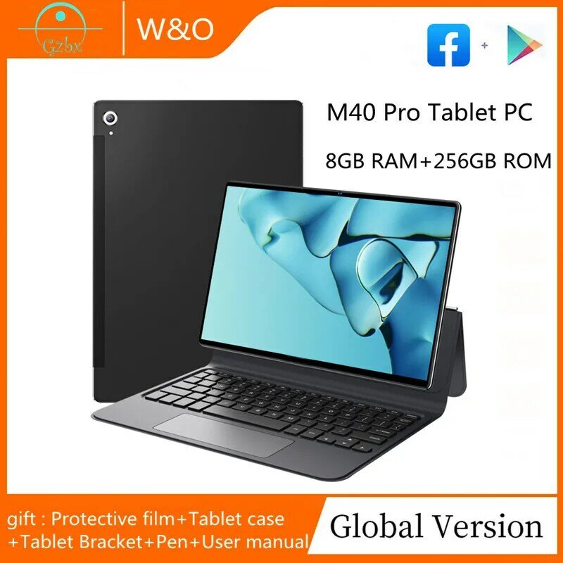 Nowy Tablet M40 Pro 10.1 calowy Android dziesięć rdzeni 8GB RAM 256GB ROM tablety PC 1920x1200 4G sieć WIFI podwójny głośnik do telefonu Tablet