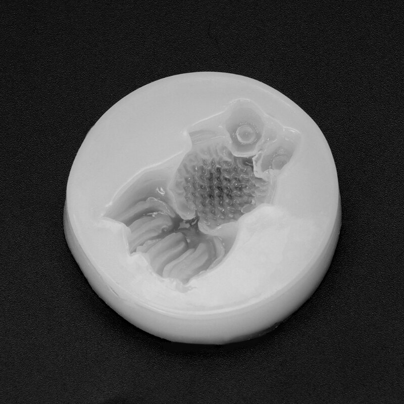 Przezroczyste silikonowe formy złote ryby lustro DIY rzemiosło biżuteria ręcznie wykonany wisiorek żywicy epoksydowej