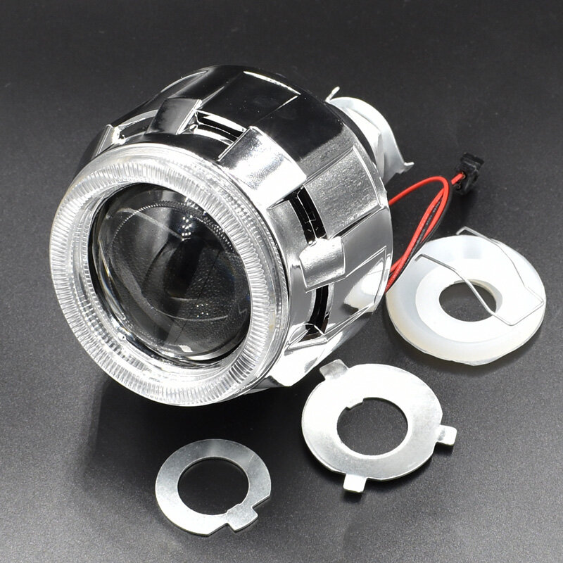 Mini lente de proyector de 2,5 pulgadas para Faro de coche, accesorio con luz trasera y alta, apto para H1, H4, H7, modificación de faro de motocicleta