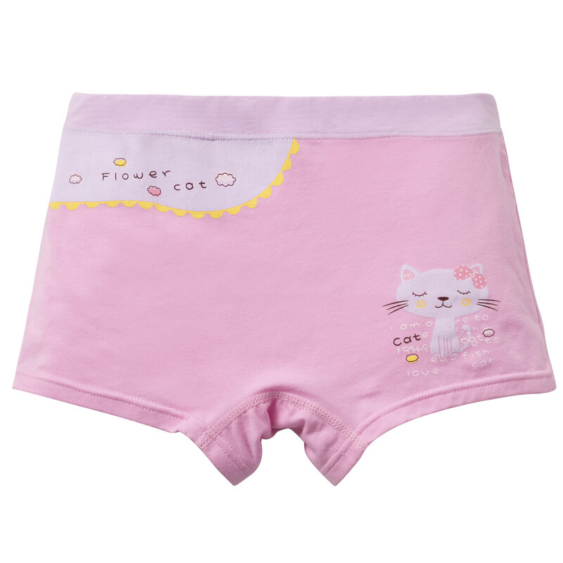 1pc Random Color Girls Cartoon Underwear Children Cotton Panties Kids Soft Shorts Size 2T-12T