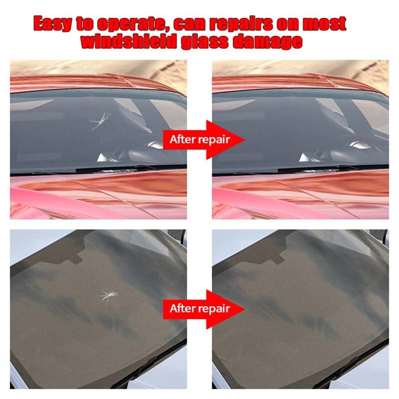 Samochód DIY szyba okienna Scratch Crack narzędzie naprawcze zestaw naprawczy szyby przedniej szyby do przedniej lub tylnej szyby