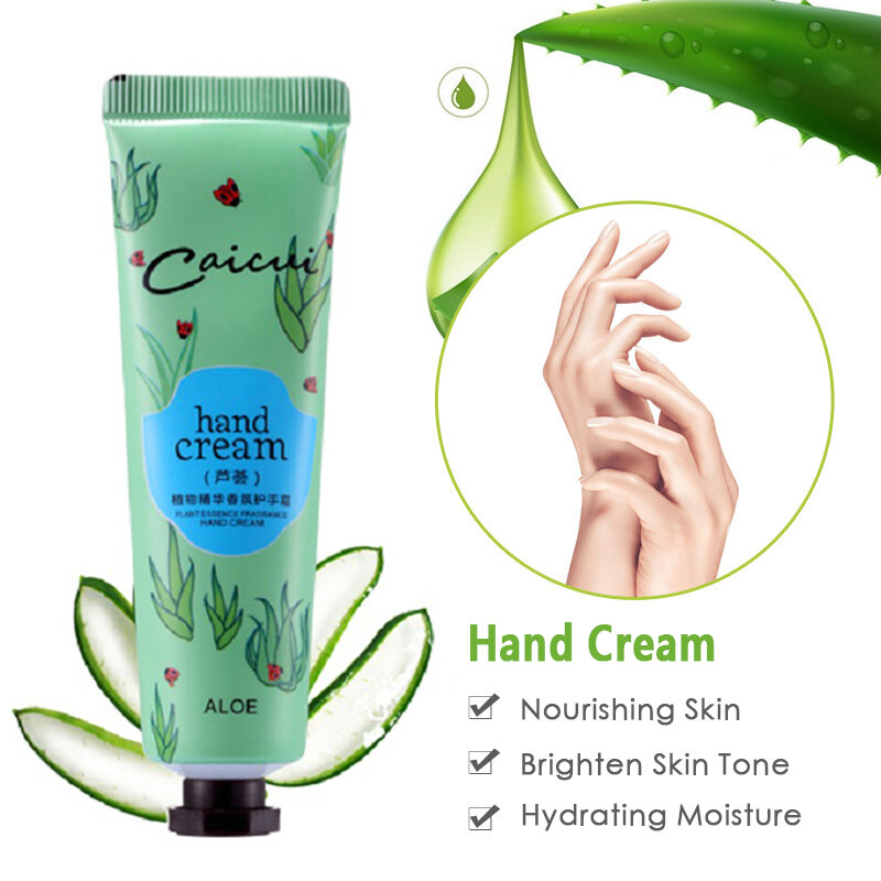 Creme de mão 30g para a pele seca planta essência fragrância trabalhando mãos definir creme de cuidados à mão maquiagem manutenção hidratante