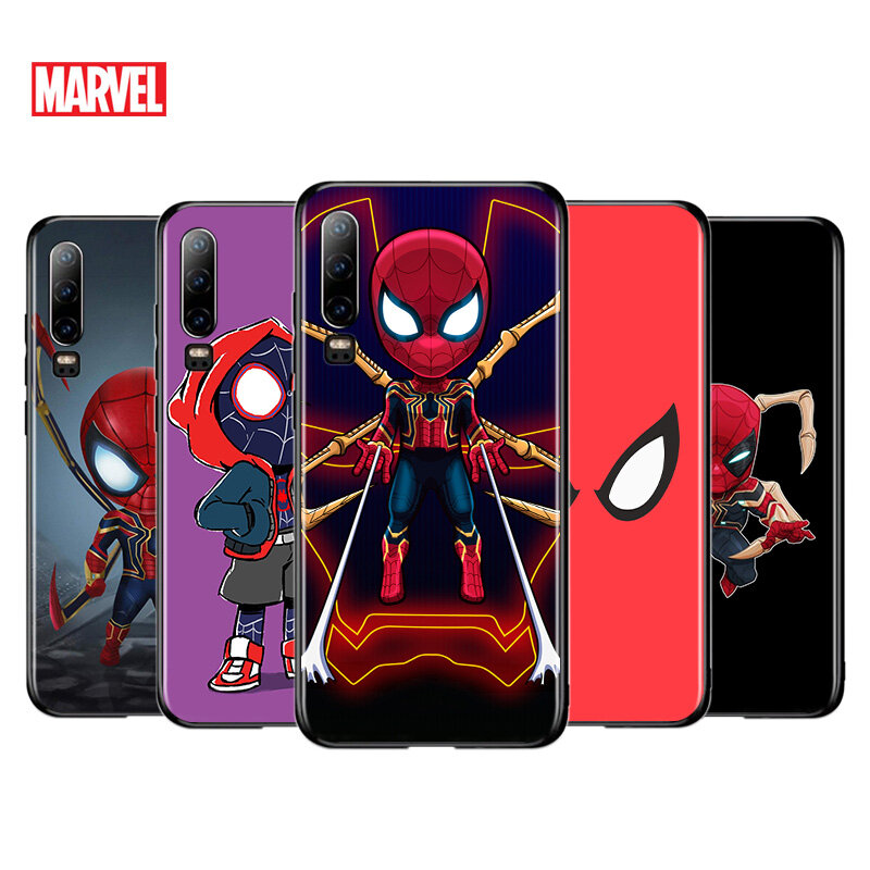 Marvel Anime Spiderman Für Huawei P40 P30 P20 P10 P9 P8 Lite E mini Pro Plus 5G 2017 2019 silikon Schwarz Telefon Fall