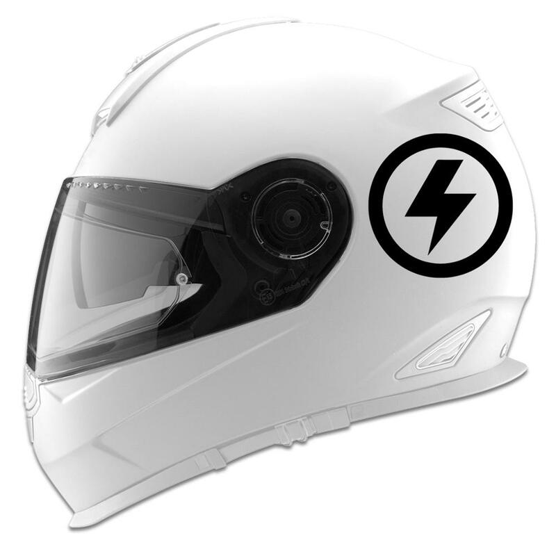 CMCT-anillo con círculos, Círculo Lightning-casco de carreras, usado para destapar Pegatinas a prueba de lluvia para coche, cubiertas antiarañazos, fa368