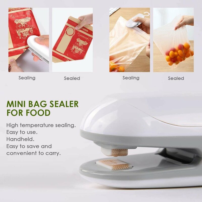 ポータブルビニール袋シール機小型手動圧力食品袋シーラー家庭用プラスチックシール機