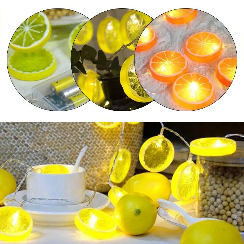 1 Uds de luces decorativas para rodajas de limón caliente, linternas, luces intermitentes, luces de estrellas en el dormitorio del corazón de la niña