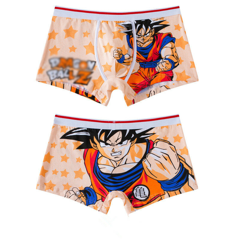 Anime Son Goku Kakarotto Luffy Vinsmoke Sanji Tony Chopper Karakter Pria Kostum Pakaian Dalam Celana Boxer Celana Pendek