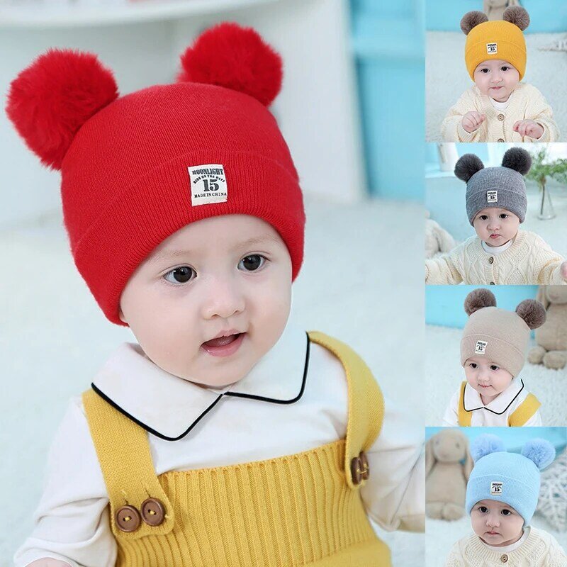 Dzianinowa czapka dziecięca czapka niemowlęca kapelusz niemowlęcy dla chłopca lub dziewczynki ciepłe dzieci dziecko jesień zima dziewczyny kapelusz dla dzieci maluch Bonnet Enfant Warm