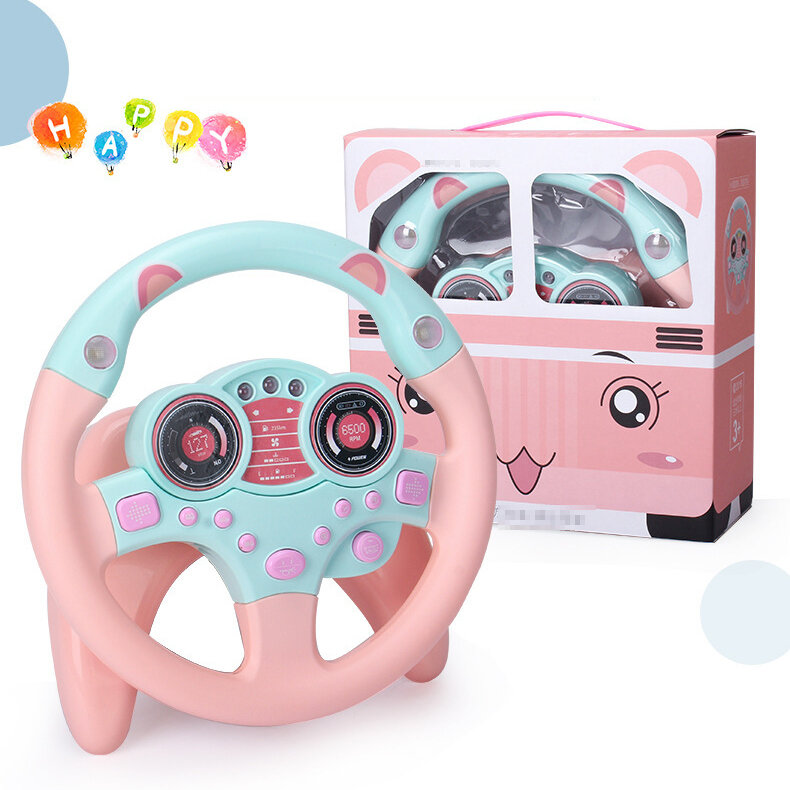 أطفال إليتريك محاكاة التظاهر القيادة عجلة توجيه سيارة ليكون سائق اللعب منزل GameVocal لعبة تعليمية للأطفال هدية