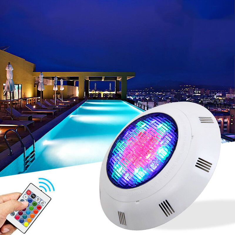 Luz de piscina subacuática RGB de 12V IP68, lámpara para Spa con Control remoto, luz infrarroja de alta potencia montada en la pared