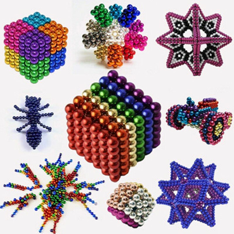 Новые Красочные Магнитные шарики, металлические строительные игрушки, строительные кубики