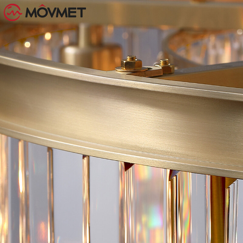 Luxus Kupfer Kronleuchter Für Wohnzimmer Schlafzimmer LED Lüster De Cristal Gold Hause Dekoration Kristall Lampe