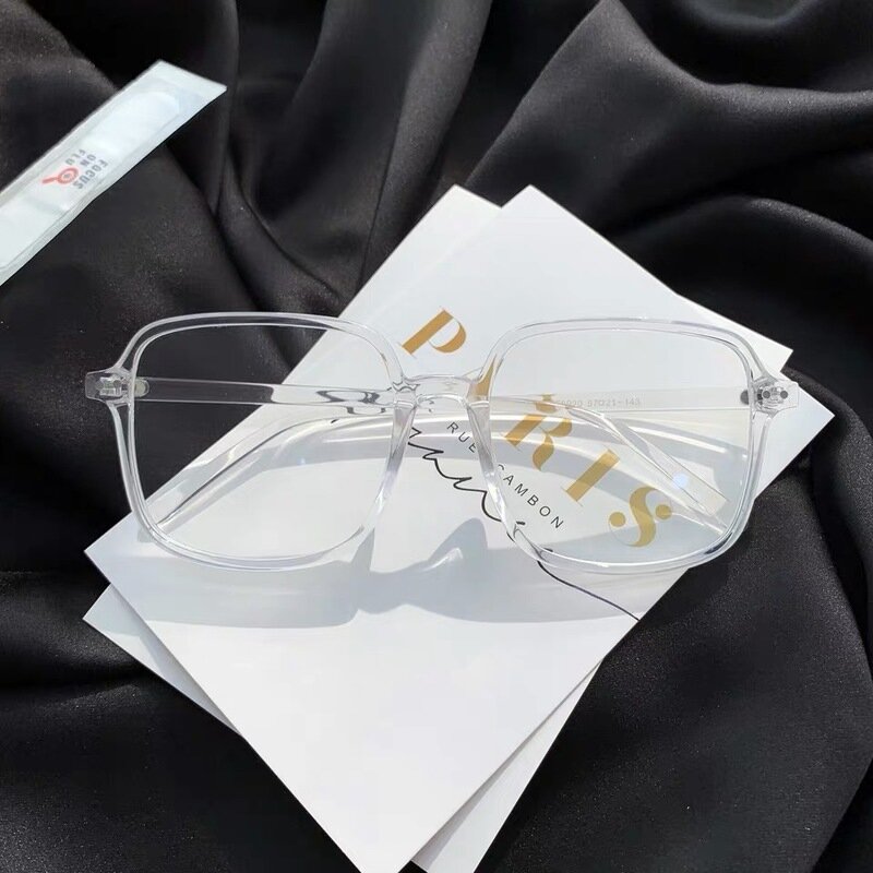 Crsd 2020 近視ファッションスクエア特大眼鏡ブランドデザイナー抗青色光ガラスは、コンピュータ眼鏡-1.0-6.0