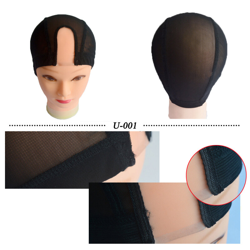 ウィッグメッシュキャップ,接着剤なし,伸縮性のある織り,簡単に髪を縫い付けられる,安価