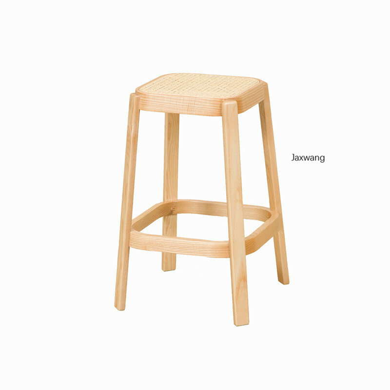 Скандинавский барный стул, ротанговый стул, минималистичный современный стул, стул для смены обуви, дизайнерские высокие стулья, домашняя м...