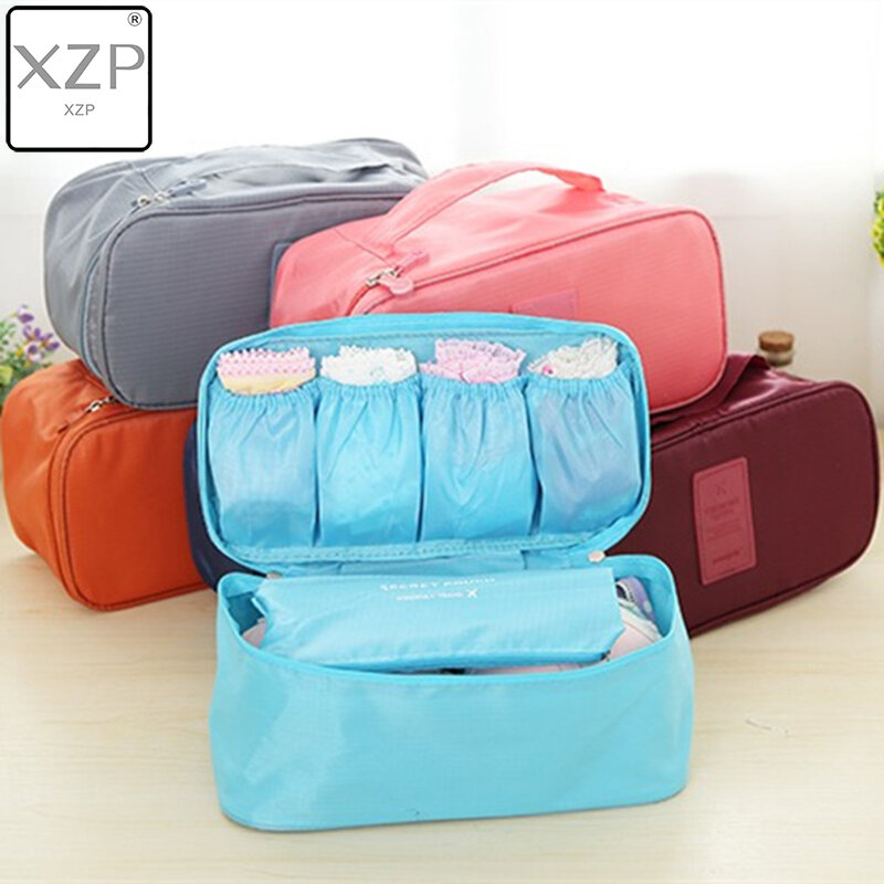 XZP-caja de almacenamiento de ropa interior para mujer, bolsa de viaje, calcetines, sujetador, organizador impermeable, Neceser de maquillaje cosmético