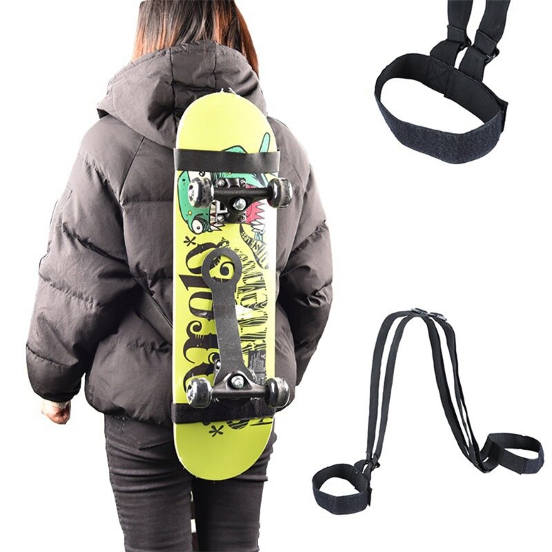 Skateboard Carry Strap Adjustable Longboard Shoulder Carrier Universal Shoulder Carrier Skateboard Backpack Strap