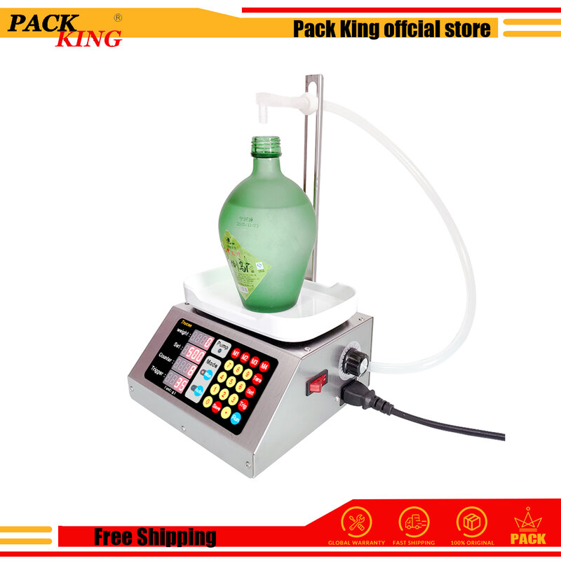 Weighing And Filling Machine Electronic Scale Liquid Filler Water Drinking Wine Juice 10ml-3000ml Juice Beverage Liqur Filler