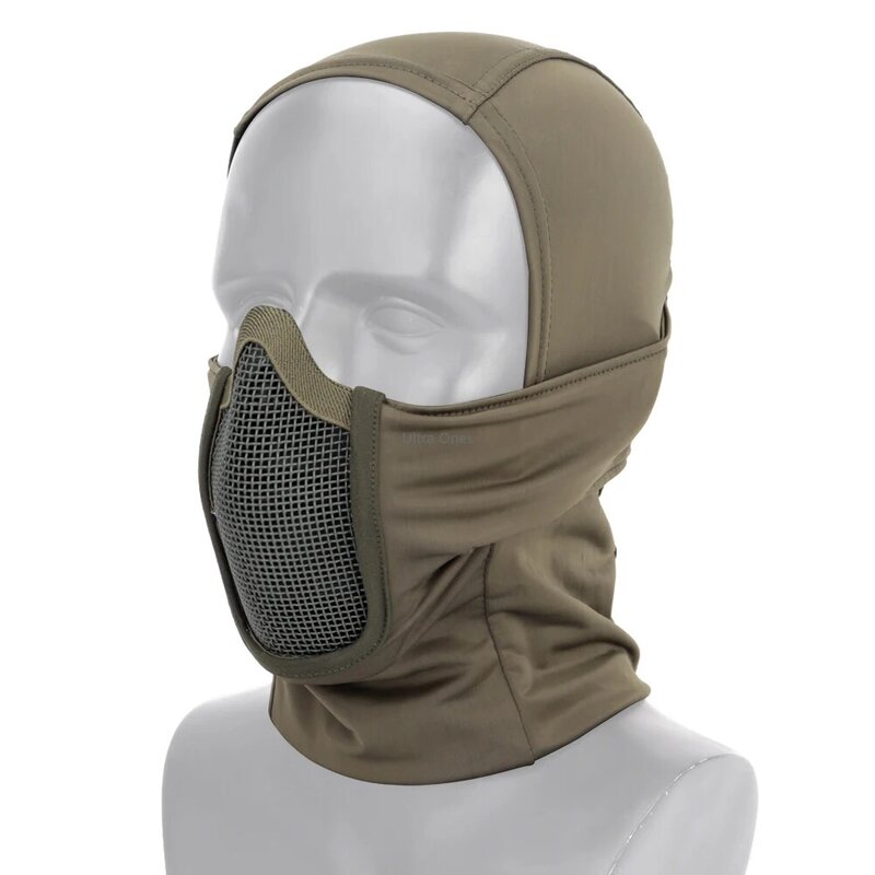 Maschera tattica caccia tiro protettivo Airsoft Mask copricapo Full Face Wargame maschere militari Paintball In maschere da moto