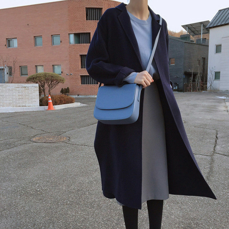 Women's Crossbody Bags Designer Saddle Shoulder Bag for Famale Handbags Purse Pu Leather Fashion All-Match Simple Solid Color