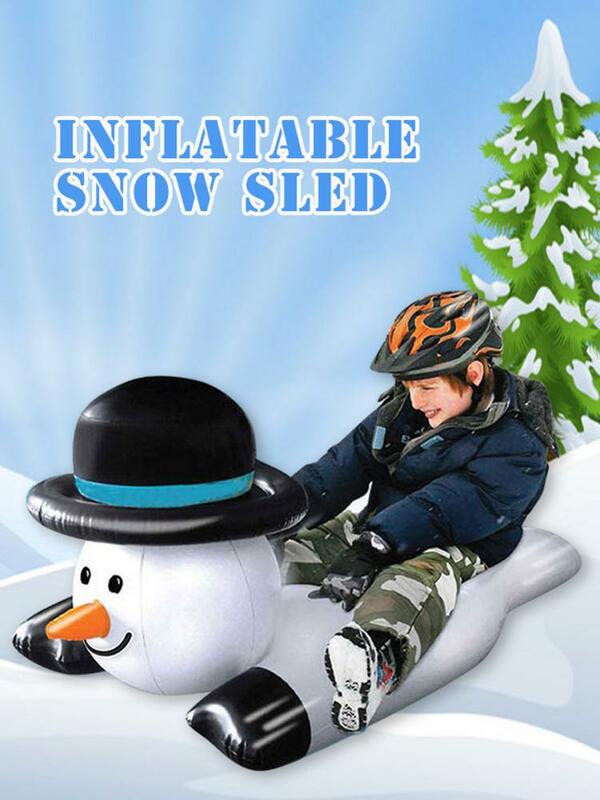 Winter Snow Tube PVC Heavy Duty Inflatable Snow Sled For Kids Teens Child Durable Thickened Child Christmas Gift