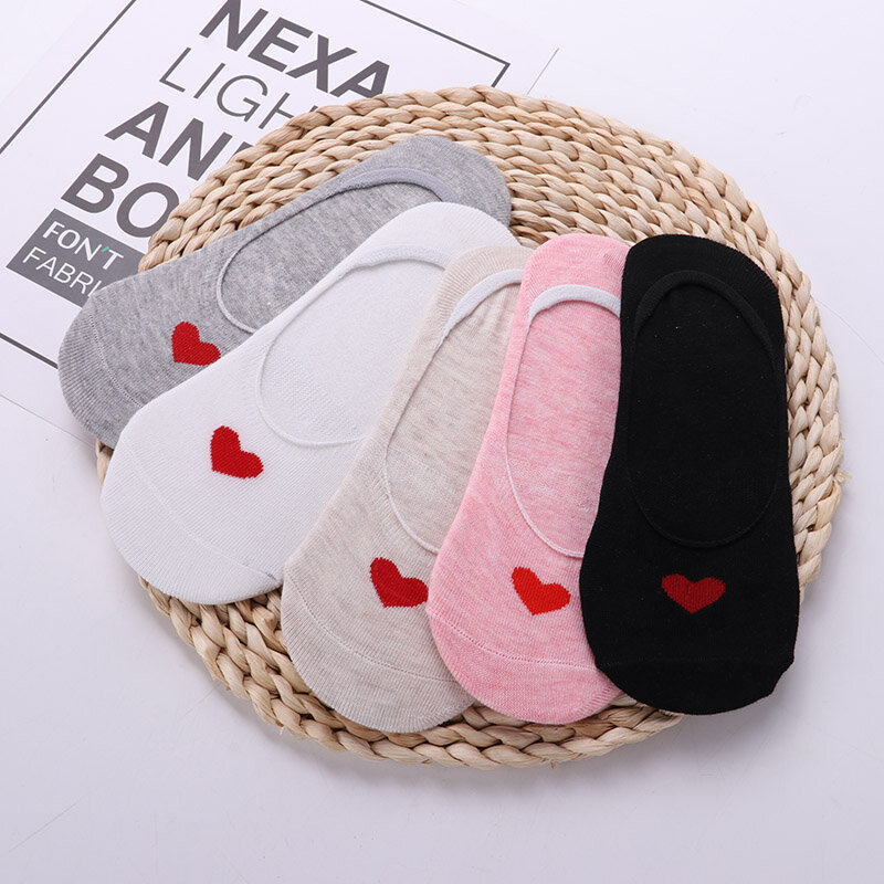 5 pares lote algodão meias femininas casual barco 3d pacote dos desenhos animados harajuku gato bonito coração invisiable engraçado menina tornozelo meias conjunto