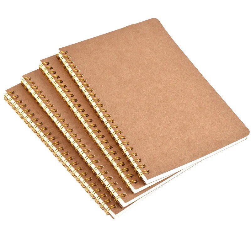 A6/A5/B5 Khaki Sampul Notebook 100 Halaman Kertas Notepad Harian Menulis Perencana Harian Kantor Sekolah Perlengkapan Alat Tulis