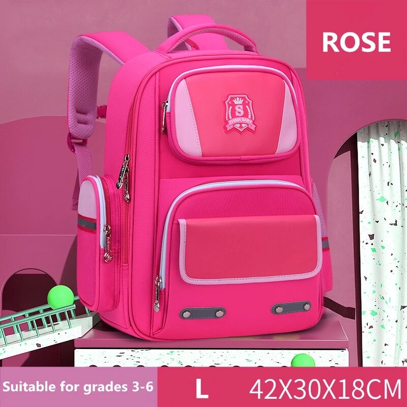 British style kids orthopedic school backpacks Children schoolbags for grades 1-3-6 Large capacity primary schoolbags mochila