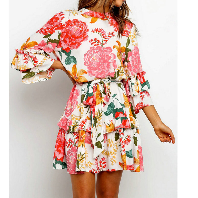 2021 sukienka kobiety lato Plus rozmiar Casual Mini sukienka damska suknia w nowym stylu sprzedaż ropa mujer sukienek Sundress Vestidos