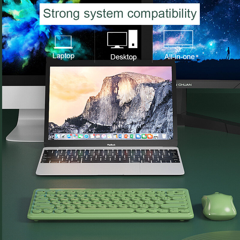 ワイヤレスゲーミングキーボードとマウスのセット,2.4g,ラップトップ,Macbook,Xiaomi,コンピューター用のマウス付き