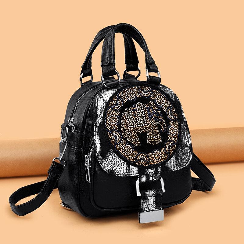 High Quality Leather Women Backpacks Large Capacity School Bags for Women 2021 Zipper Fashion Casual Mini Backpack Mochila