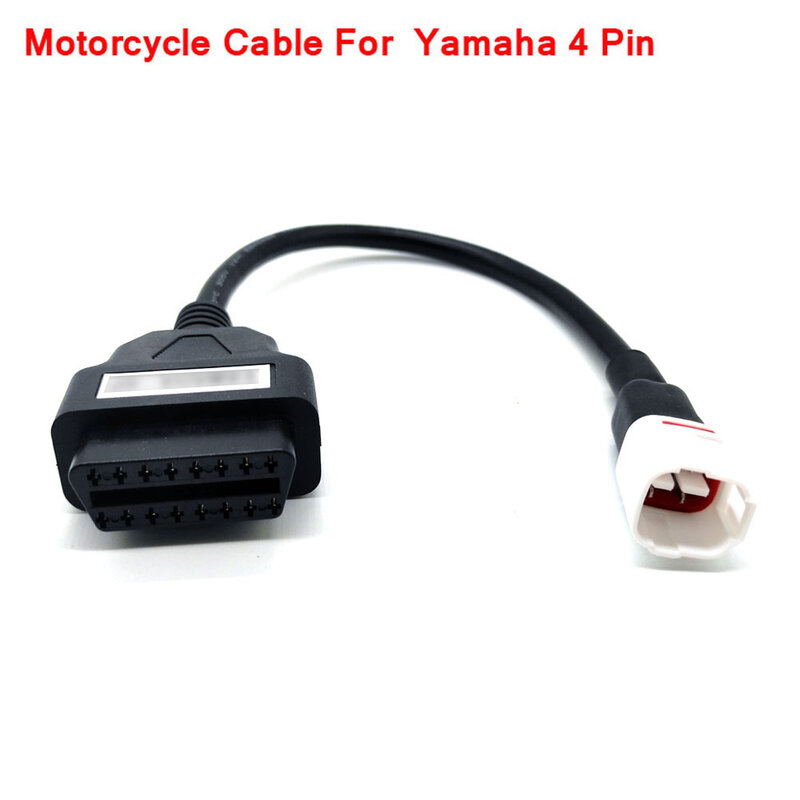 Cabo Diagnóstico da Motocicleta OBD, 3 pinos, 4 pinos para OBD2 16 pinos, Conector do adaptador, Conector de moto