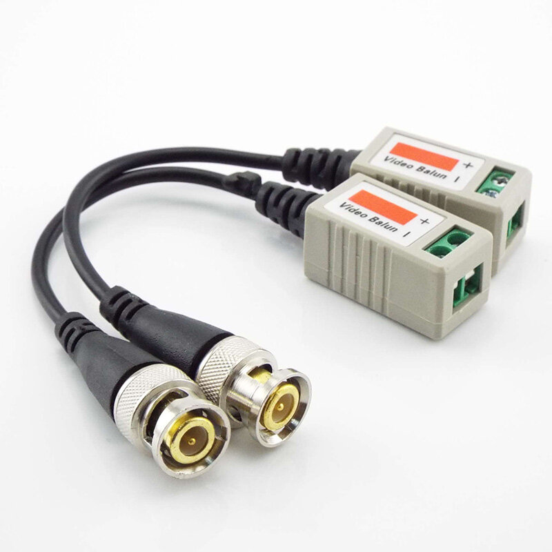 Connecteur de Balun vidéo de caméra CCTV en plastique UTP ABS 3000 pieds, 10 paires/20 pièces, émetteur-récepteur passif BNC câble mâle adaptateur Cat5