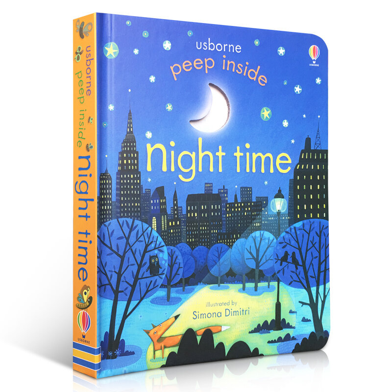 Nuovo Peep All'interno di Notte Tempo Inglese Educativi 3D Flap Libri Illustrati per il Bambino Prima Infanzia Regalo Dei Bambini Libro di Lettura