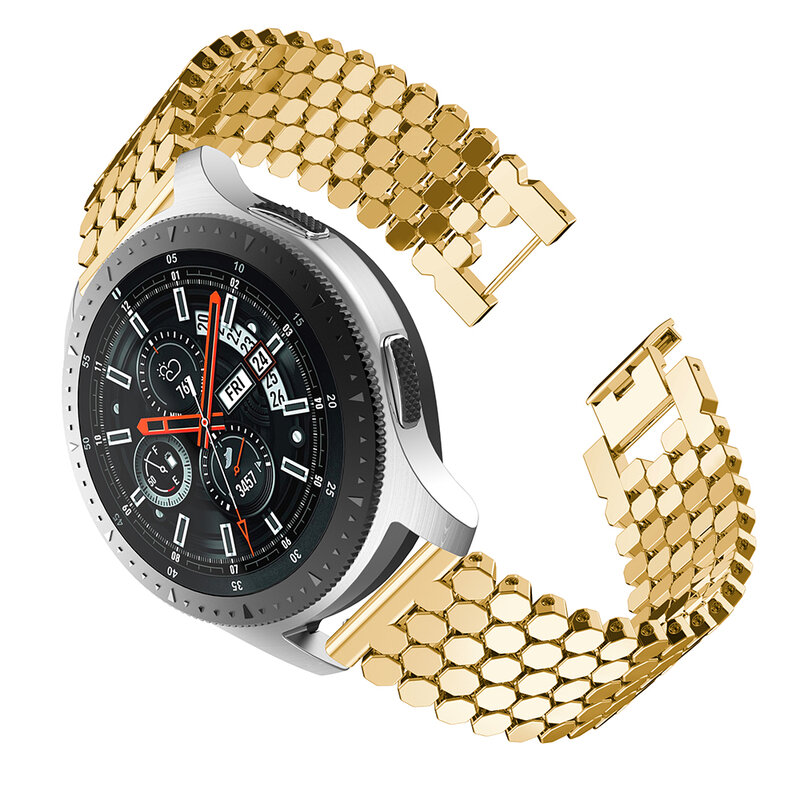 Correa de reloj de 22mm para Samsung Gear S3 Classic/S3 Frontier, correa de acero inoxidable para Samsung Galaxy Watch, pulsera de 46mm