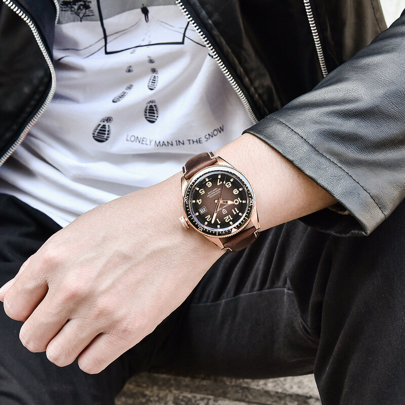 PAGANI Design-Reloj de pulsera para hombre, accesorio masculino de pulsera resistente al agua 200M con mecanismo automático de movimiento, complemento deportivo mecánico de marca de lujo perfecto para negocios