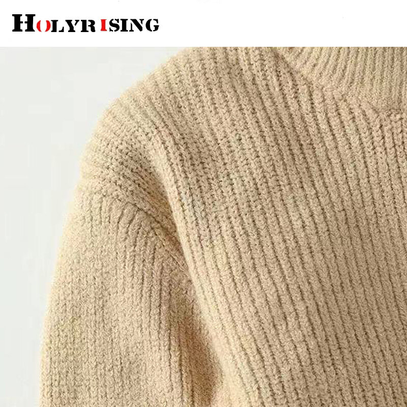 autumn winter sweater for men round collar kintted tops classic warm turtleneck male thicken soft pullovers clothes 19671