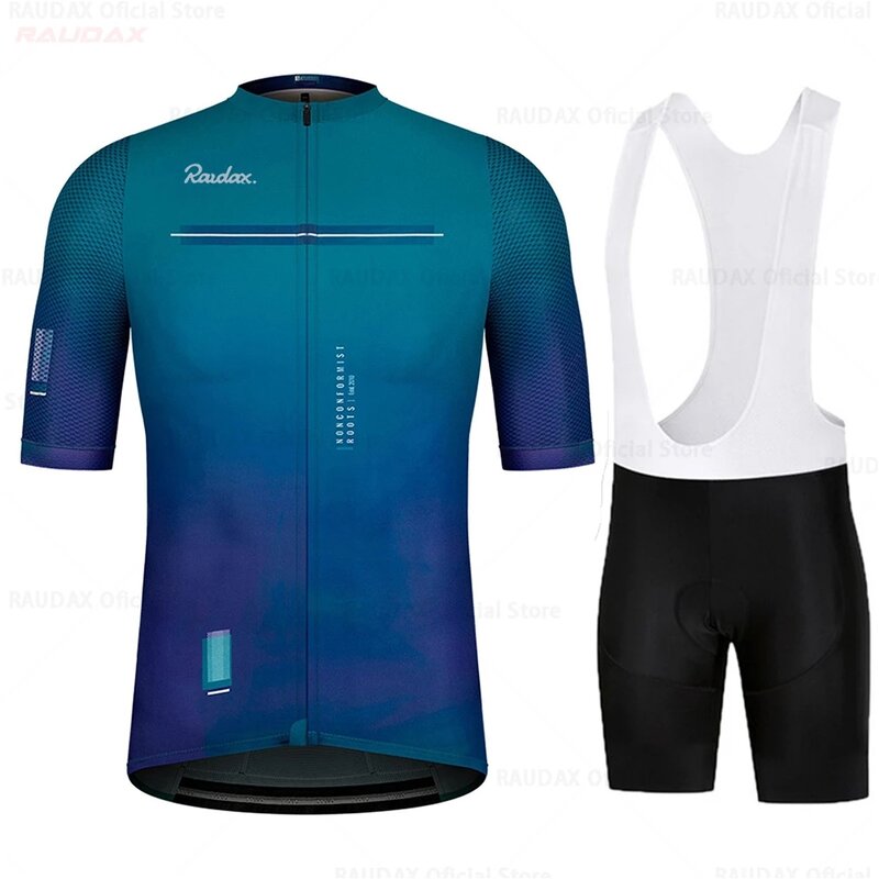 Conjunto de Ropa de Ciclismo para Hombre, Maillot de manga corta para bicicleta de montaña, color azul, novedad de 2022