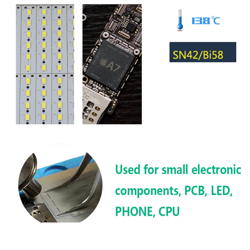 무연 납땜 페이스트, 138 도 납땜 주석, 아이폰 PCB BGA LED 수리, 환경 보호 주석 진흙 CPU 주석, 30g/55g