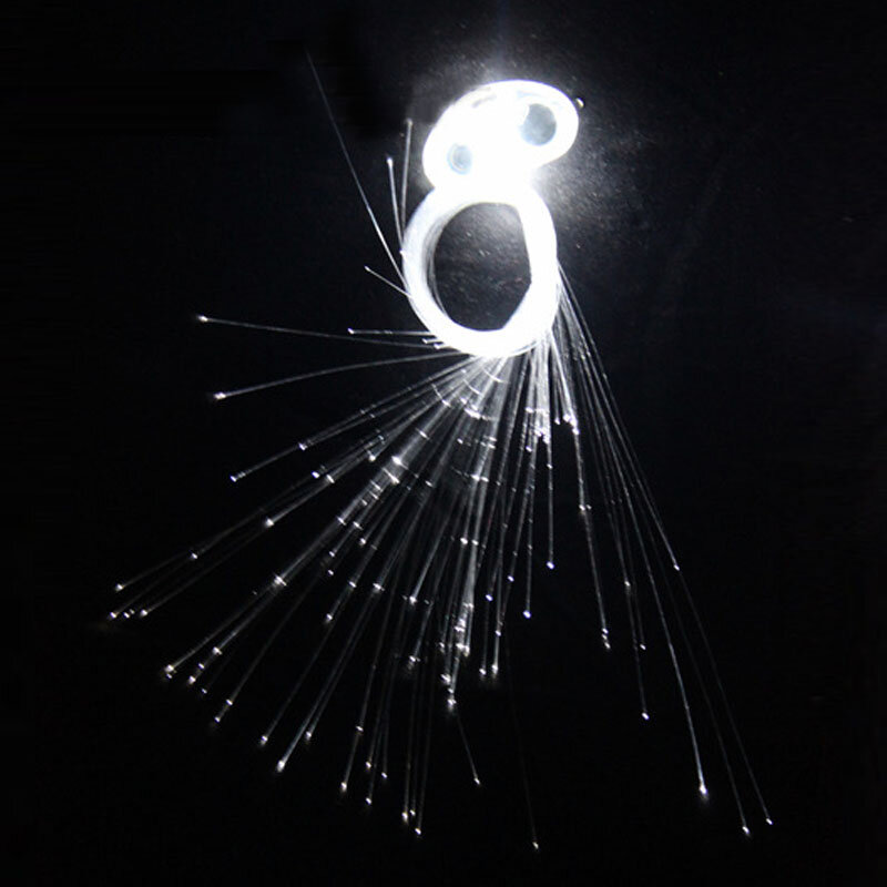 50pcs Led partito bianco LED fermaglio per capelli filo di luce tornante trecce di seta luminose strumento per lo Styling matrimonio compleanno usura dei capelli decorazione