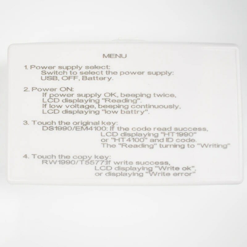 TM iButton 프로그래머 DS1990A 복사기 Cloner 복사기 125Khz RFID 리더기 RW1990 키 토큰 RFID/TM Keyfob 복사기