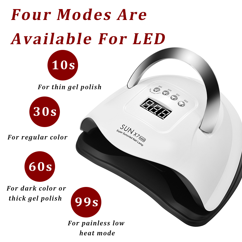 Lámpara de secado de uñas UV con Sensor automático, 114W, 57 luces LED UV para todos los geles, 4 temporizador, equipo profesional de manicura y pedicura