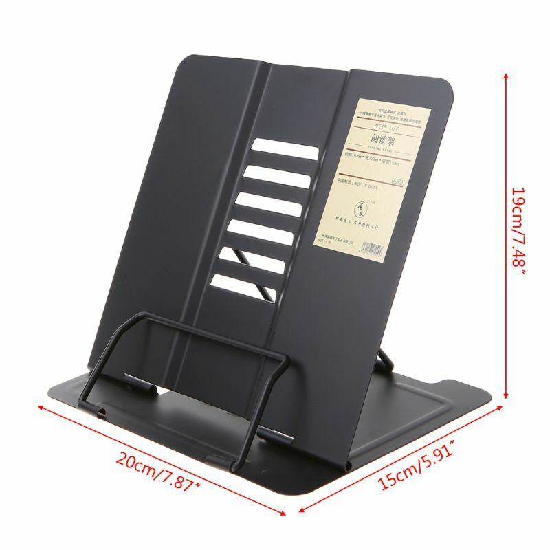 Przenośny metalowy regulowany stojak na książkę do czytania wsparcie półka na dokumenty Bookstand Drop Shipping