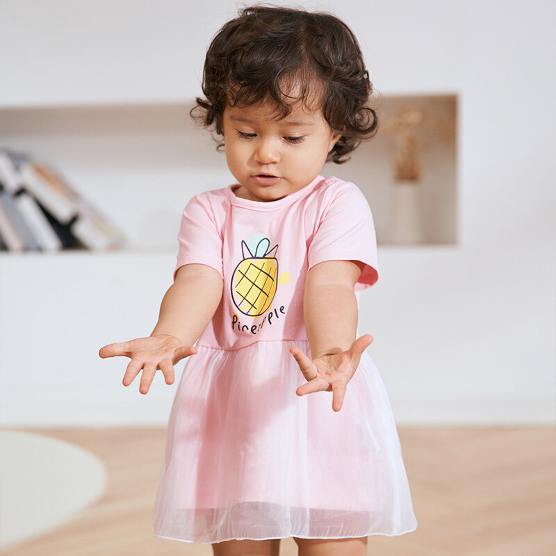 Robe d'été en coton pour bébé fille, tenue princesse de dessin animé, nouveau-né, à la mode, 2022