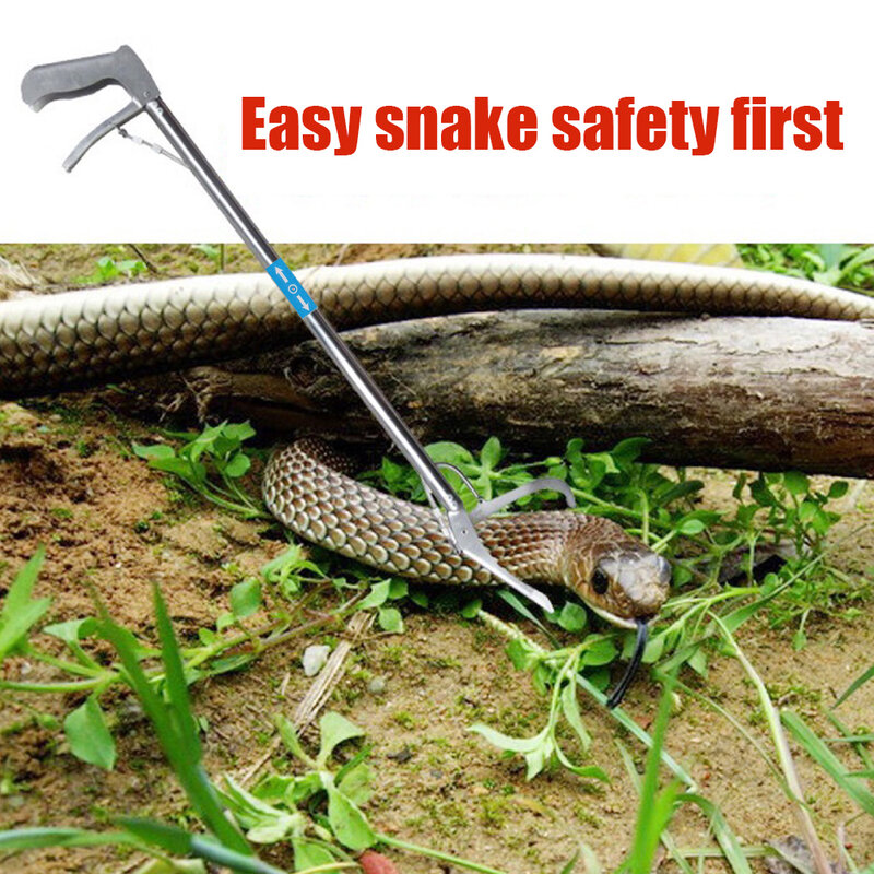 1.2m składane szczypce węża Stick gad Catcher Grabber składane szerokie szczęki wąż szczypce narzędzie kontroli węży ze stali nierdzewnej