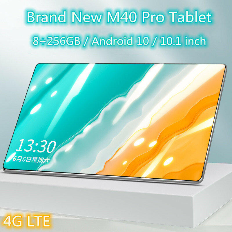 Tableta M40 Pro de 10,1 pulgadas, 8GB + 256GB, Android, 1920x1200, red 4G, MTK6788, diez núcleos, WIFI, Clase en línea, llamada telefónica